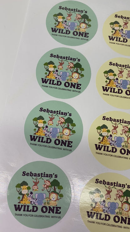 Wild One- Thank You Stickers
